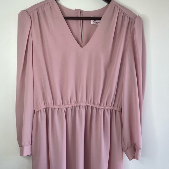 Vintage Bonnell Embroidered Crepe Long Sleeve Dress - Picture 3 of 10